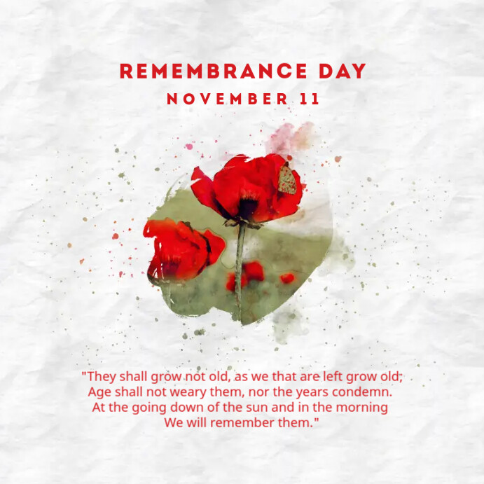 Remembrance Day Quotes Templat Postermywall