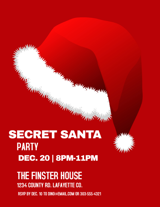 Secret Santa Templat Postermywall