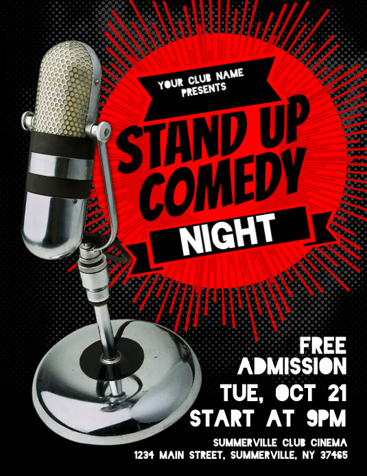 Stand Up Comedy Flyer