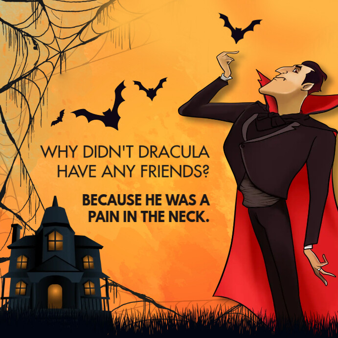 Vampire Joke Halloween Template Postermywall