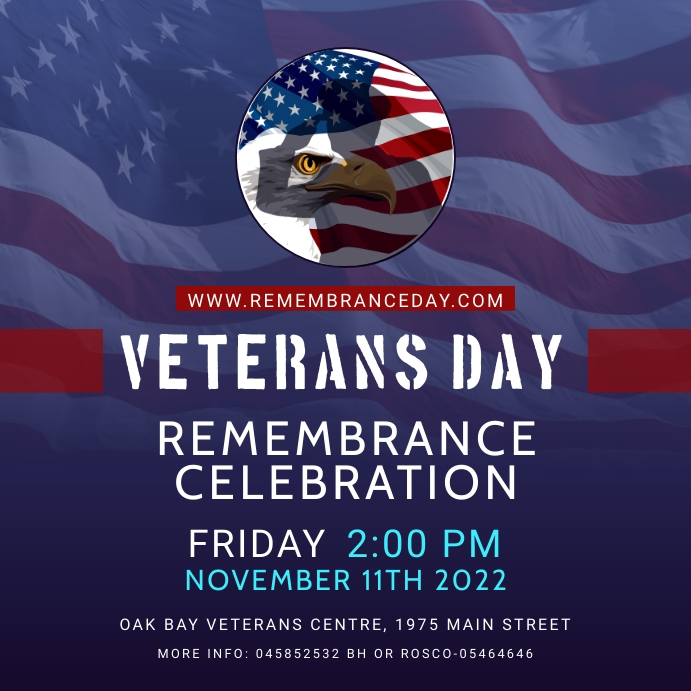 Persegi Perayaan Peringatan Hari Veteran Templat Postermywall