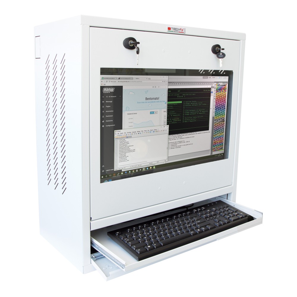 Pc Lcd Monitor And Keyboard Safety Cabinet White Wall Cabinet For Iwb Laptop Rack Cabinets And Accessories Networking