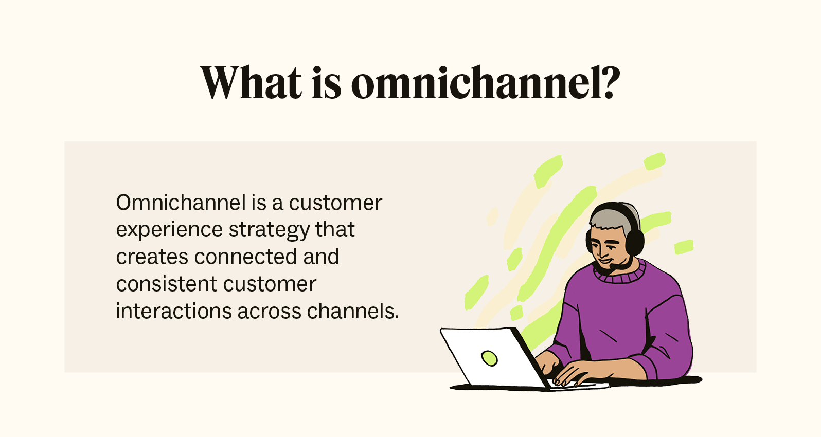 A graphic showcases the definition of omnichannel.