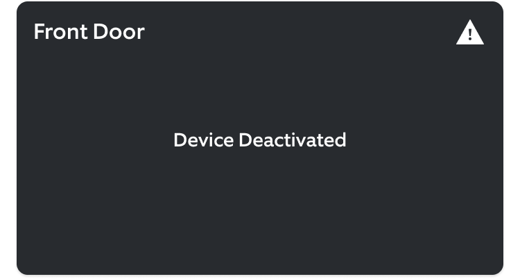 Illustration of deactivated device tile in the Ring app.