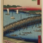 Ryogoku Bridge and the Great Riverbank, No 59 from One Hundred Views of Edo