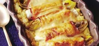 Witlof Met Ham En Kaas En Mosterdpuree Recept Smulweb Nl Onderdeel Jumbo