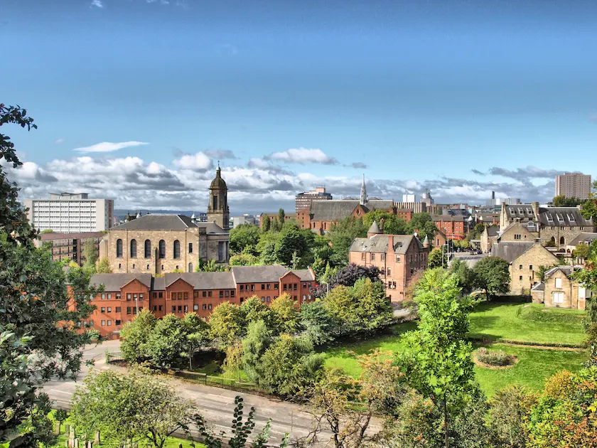 An image of Glasgow super imposed with the text "Glasgow"