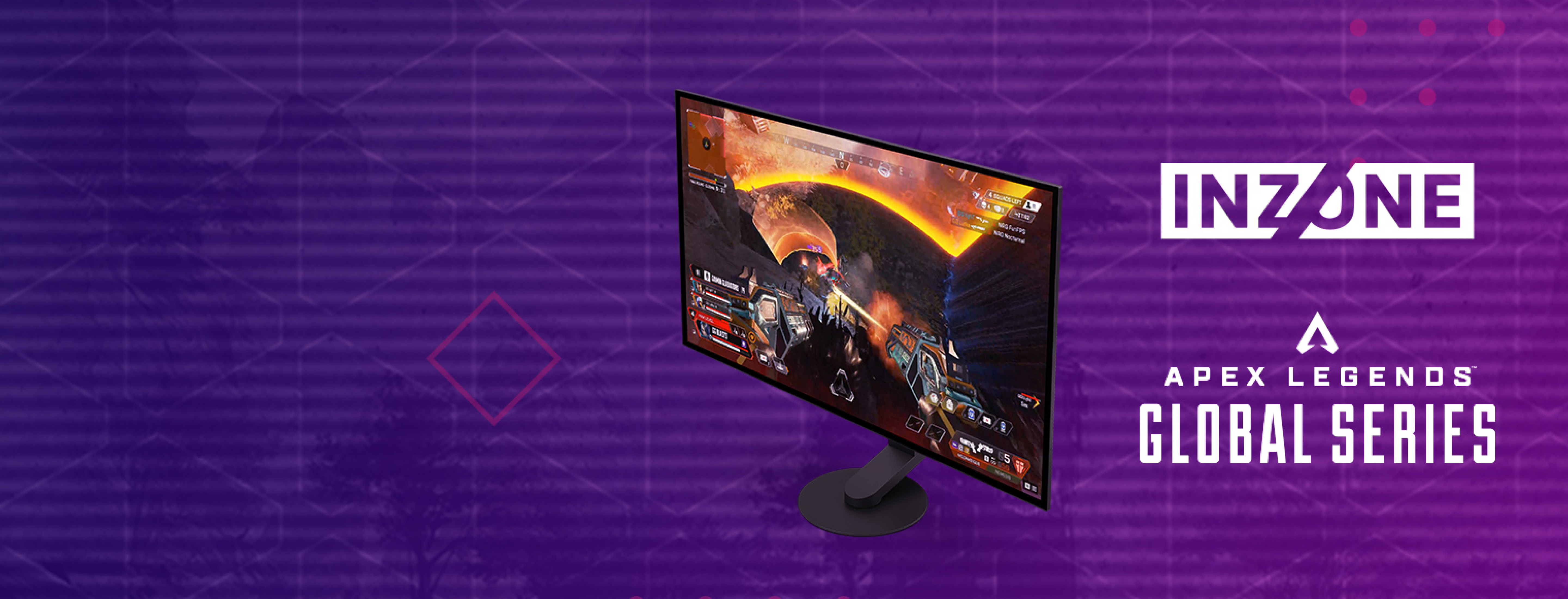 Image of the INZONE M10S monitor on a purple background.