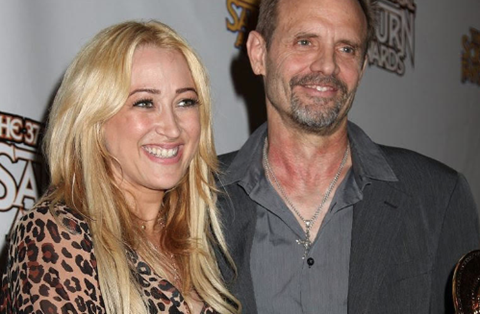 Michael Biehn with cheerful, Wife Jennifer Blanc 