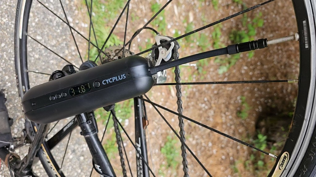 bike pump - the gauge on the cyplus electric pump was slightly more accurate...