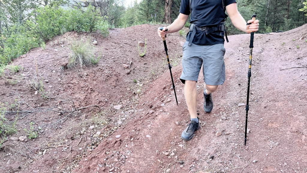 trekking poles - trekking poles help engage your upper body in the walking motion...