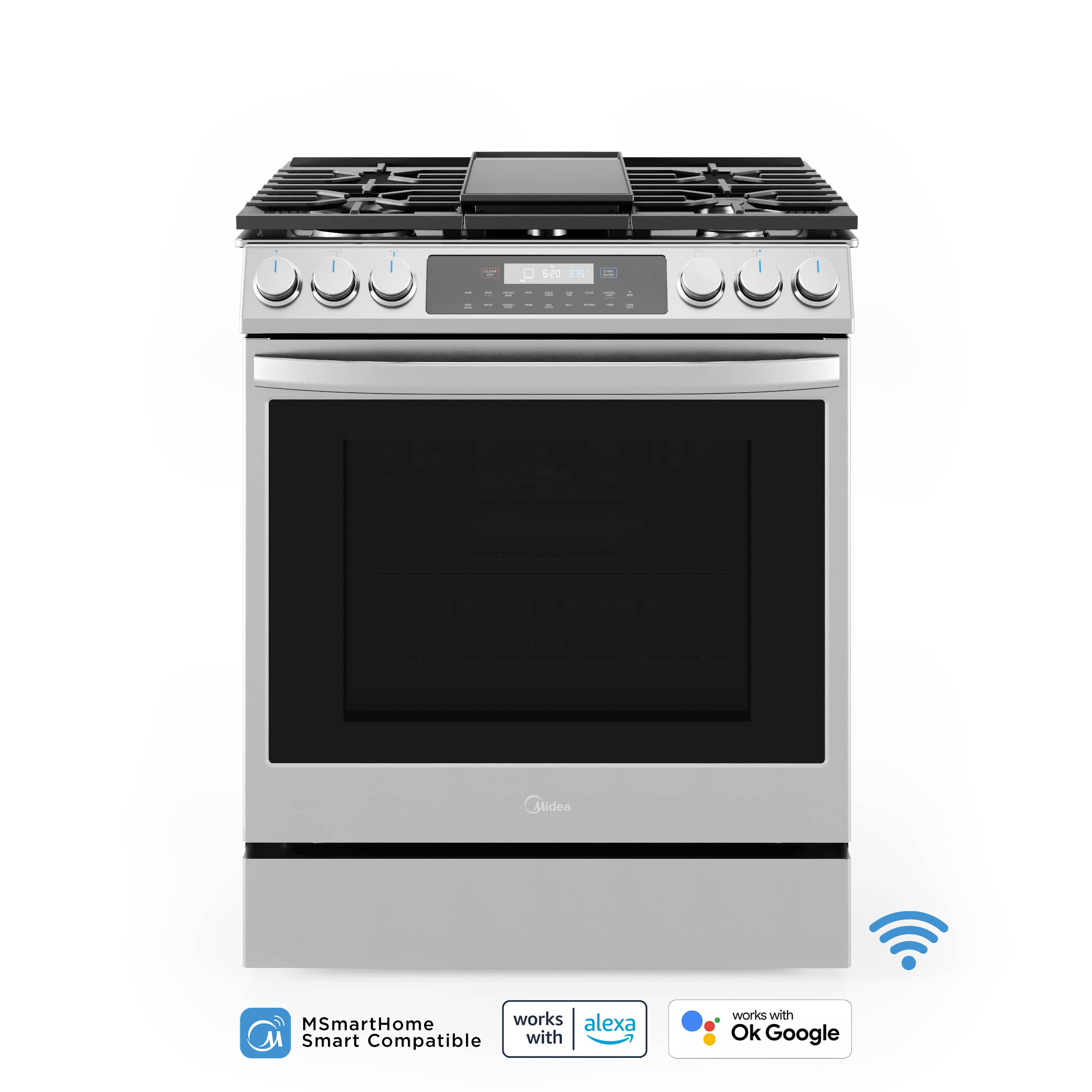 Slide-In Gas Range with 5 Burners and Air Fry Convection