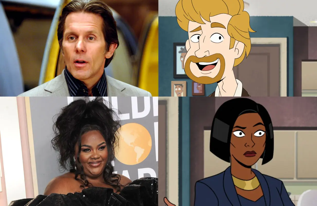 Gary Cole and Nicole Byer (photo: Columbia Pictures, Elizabeth Goodenough/Courtesy Everett Collection; HBO Max)