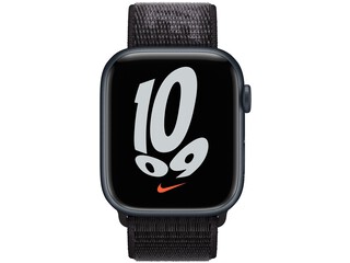 apple watch nike series 7 45mm midnight aluminum black nike sport loop 