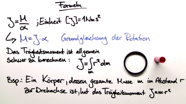 Tragheitsmoment Physik Definition Formel Beispiele