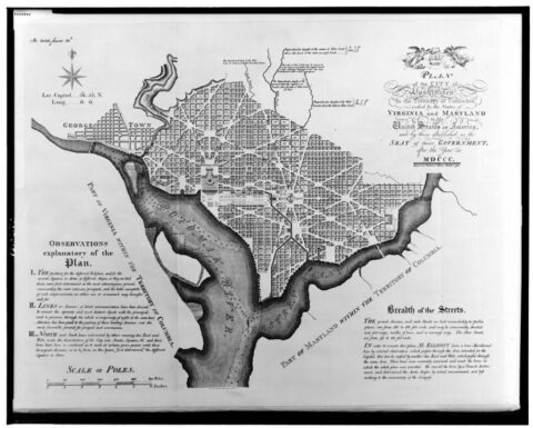 1792 Engraving of the City of Washington