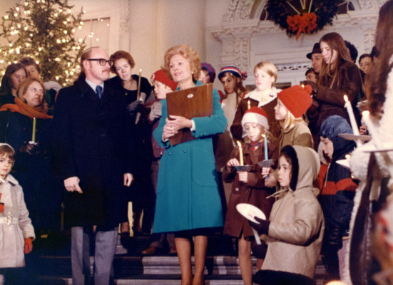 First Lady Pat Nixon with Candle Lighters