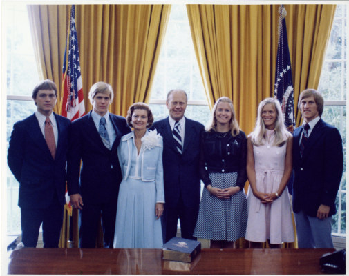 Ford Family in the Oval Office on Inauguration Day