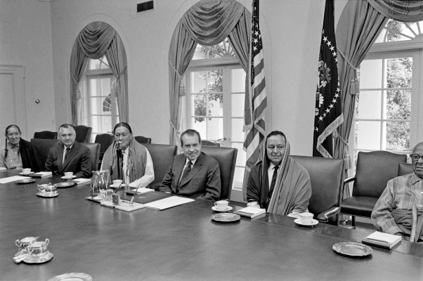 President Nixon Meets with Taos Pueblo Leaders