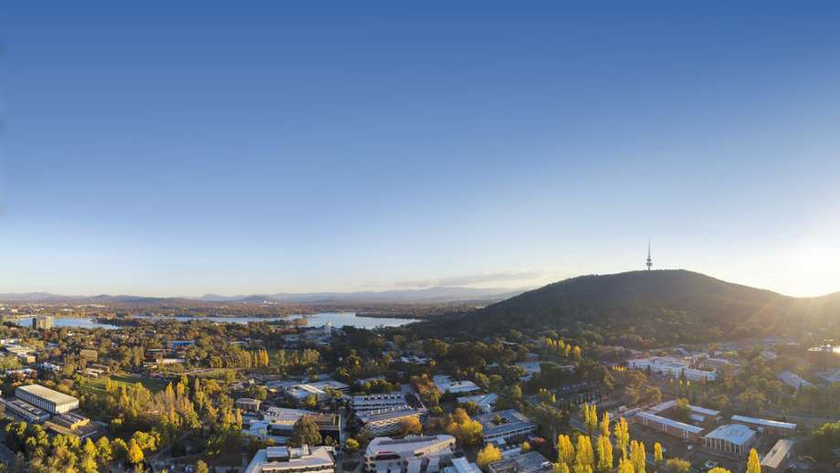 Ariel shot of campus and surrounds 