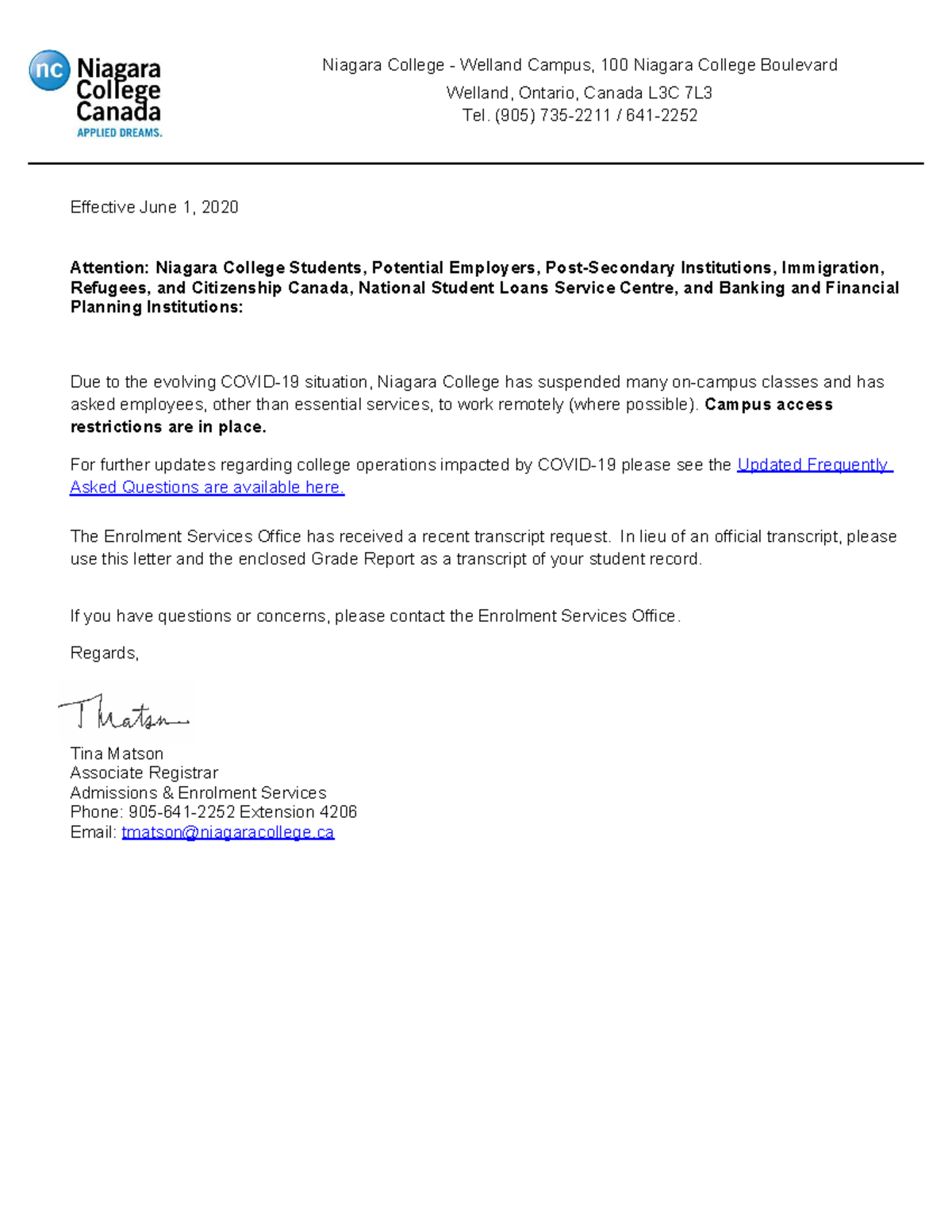 Grade Report I Am Willing To Learn Niagara College Welland Campus 100 Niagara College Studocu
