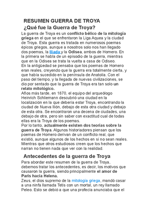 Resumen Guerra De Troya Resumen Guerra De Troya Que Fue La Guerra De Troya La Guerra De Troya Es Studocu
