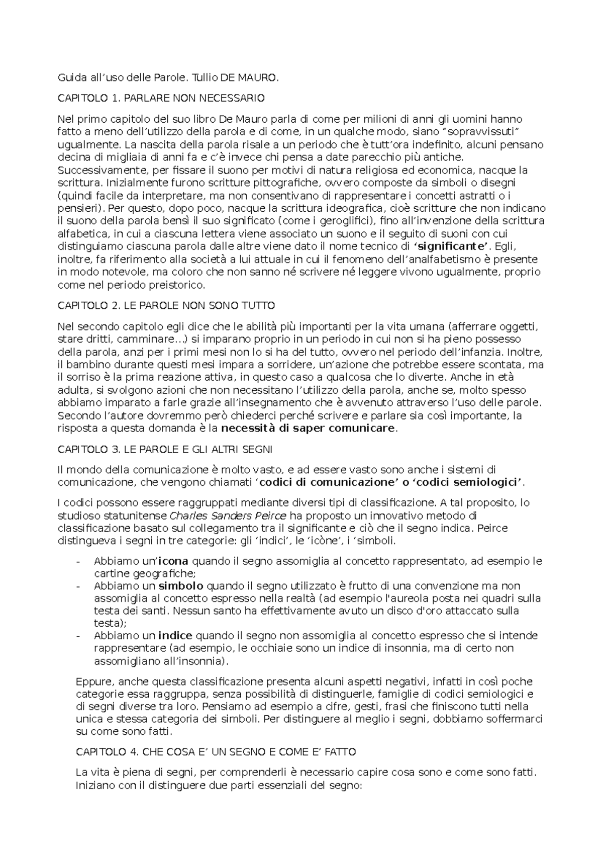 Guida All Uso Delle Parole De Mauro Guida All Uso Delle Parole Tullio De Mauro Capitolo 1 Studocu