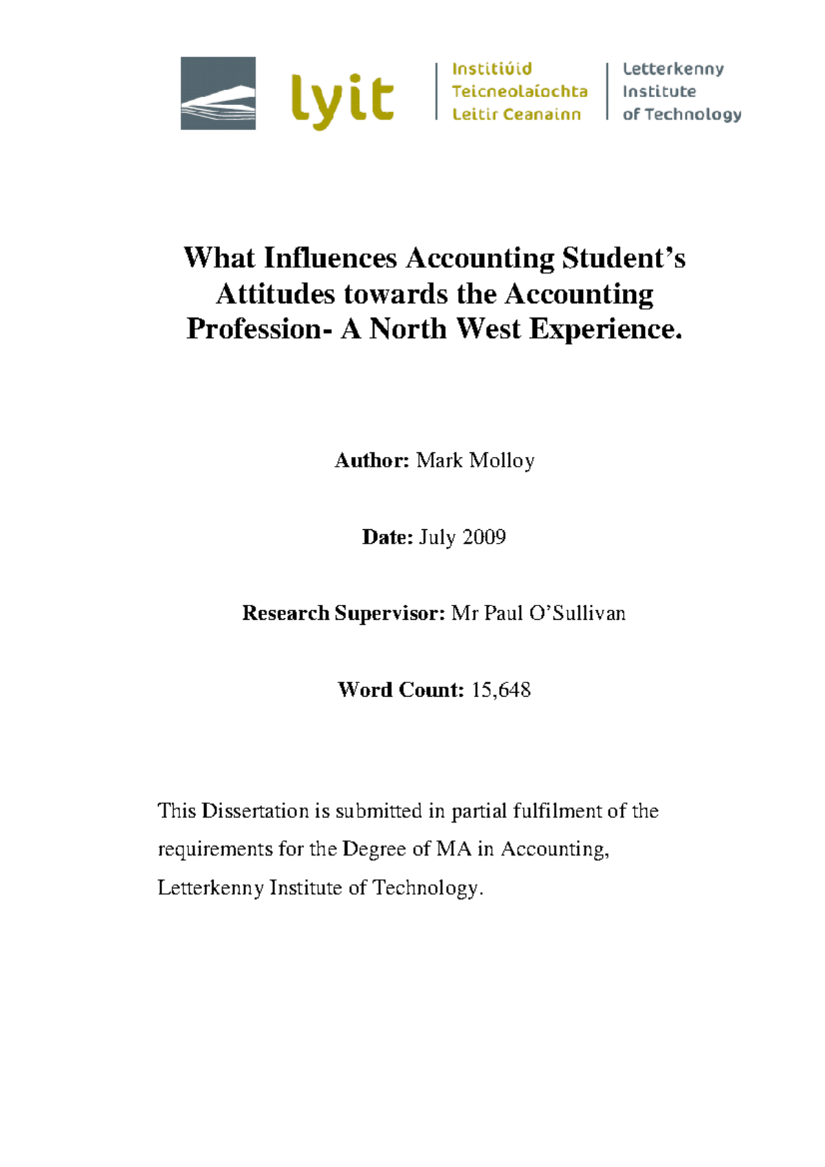 51065202 Accounting What Influencesaccountingstudent S Attitudestowards The Accounting Studocu