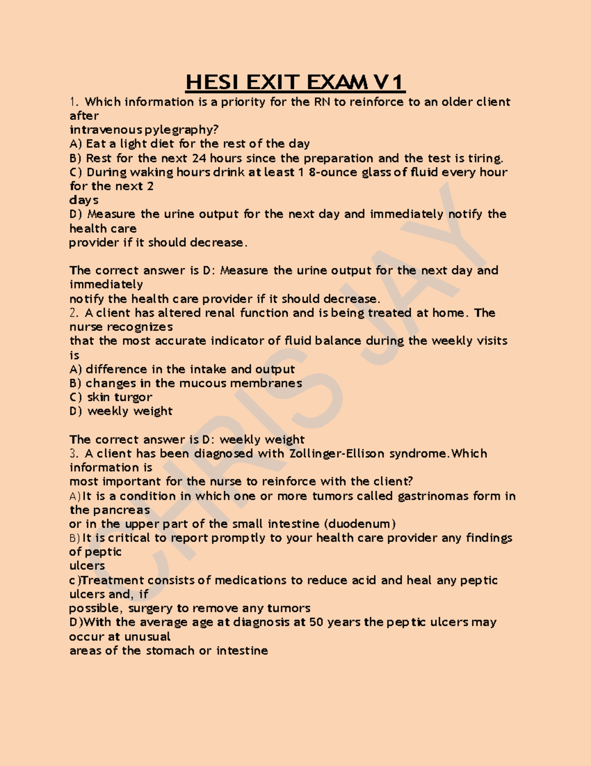 Hesi Exit Exam V1 Exit Hesi Practice Hesi Exit Exam V Which Information Is A Priority For The Rn Studocu