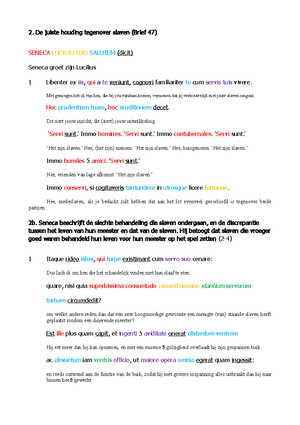 Seneca In Kleurtjes Tm Brief 54 De Juiste Houding Tegenover Slaven Brief 47 Seneca Lucilio Suo Studeersnel