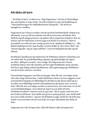 Att Doda Ett Barn Berattarteknik Svek02 Lunds Universitet Studocu