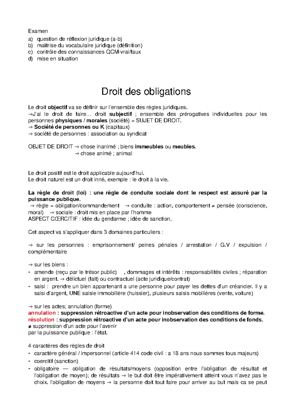 Cours De Droit Des Affaires Complet Examen A Question De Reflexion Juridique A B B Maitrise Du Studocu