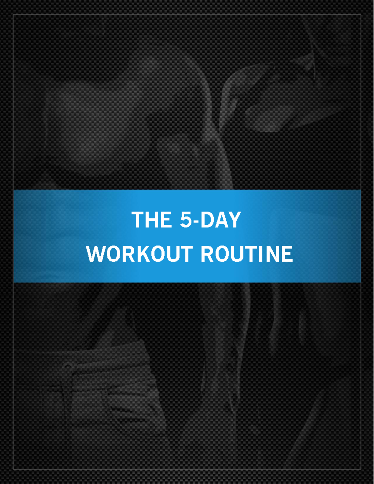 5 Day Workout Routine The 5 Day Workout Routine An Aworkoutroutine Creation Copyright C Studocu
