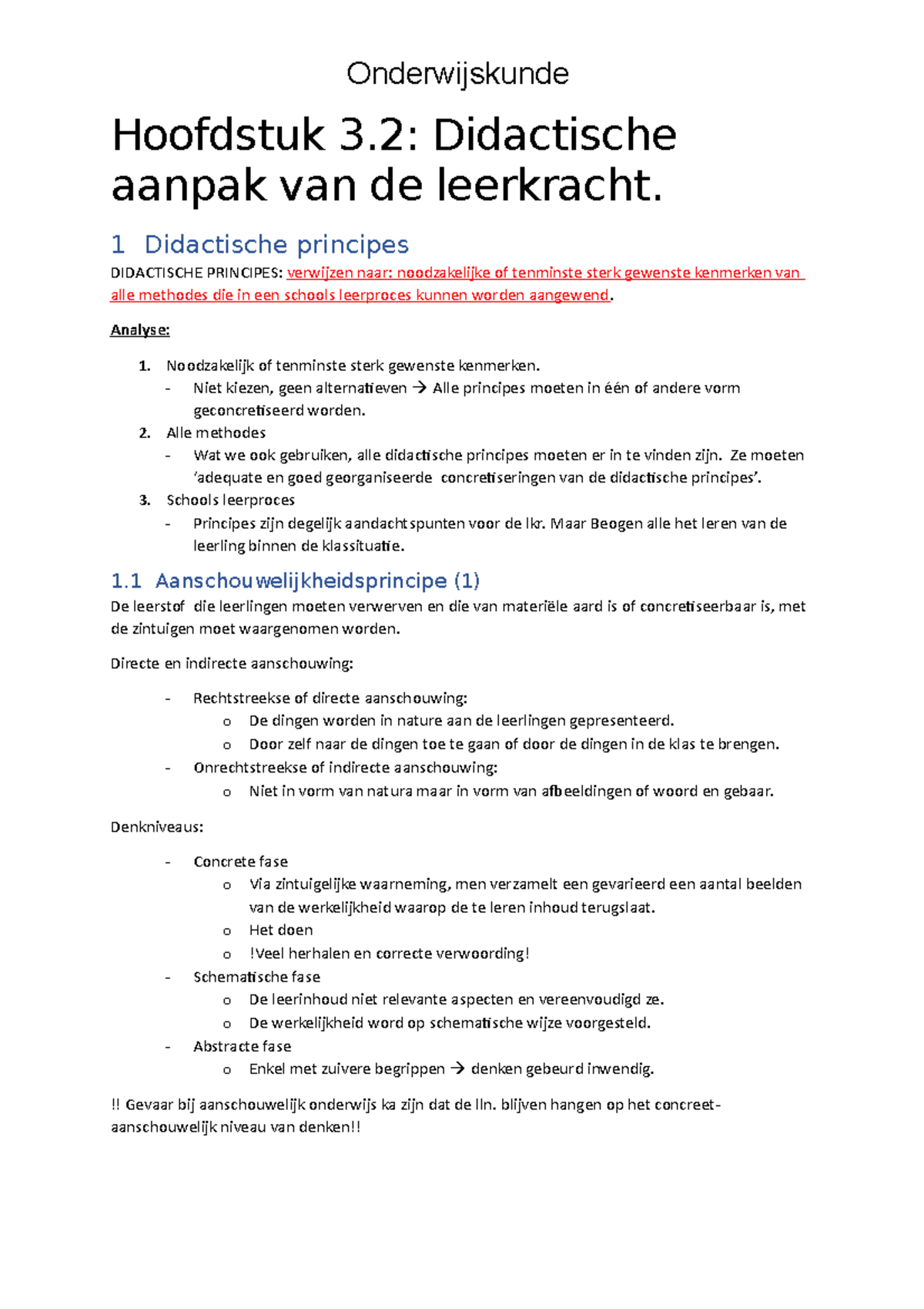 Hoofdstuk 3 Onderwijskunde 1 Onderwijskunde Hoofdstuk 3 Didactische Aanpak Van De Leerkracht 1 Studocu