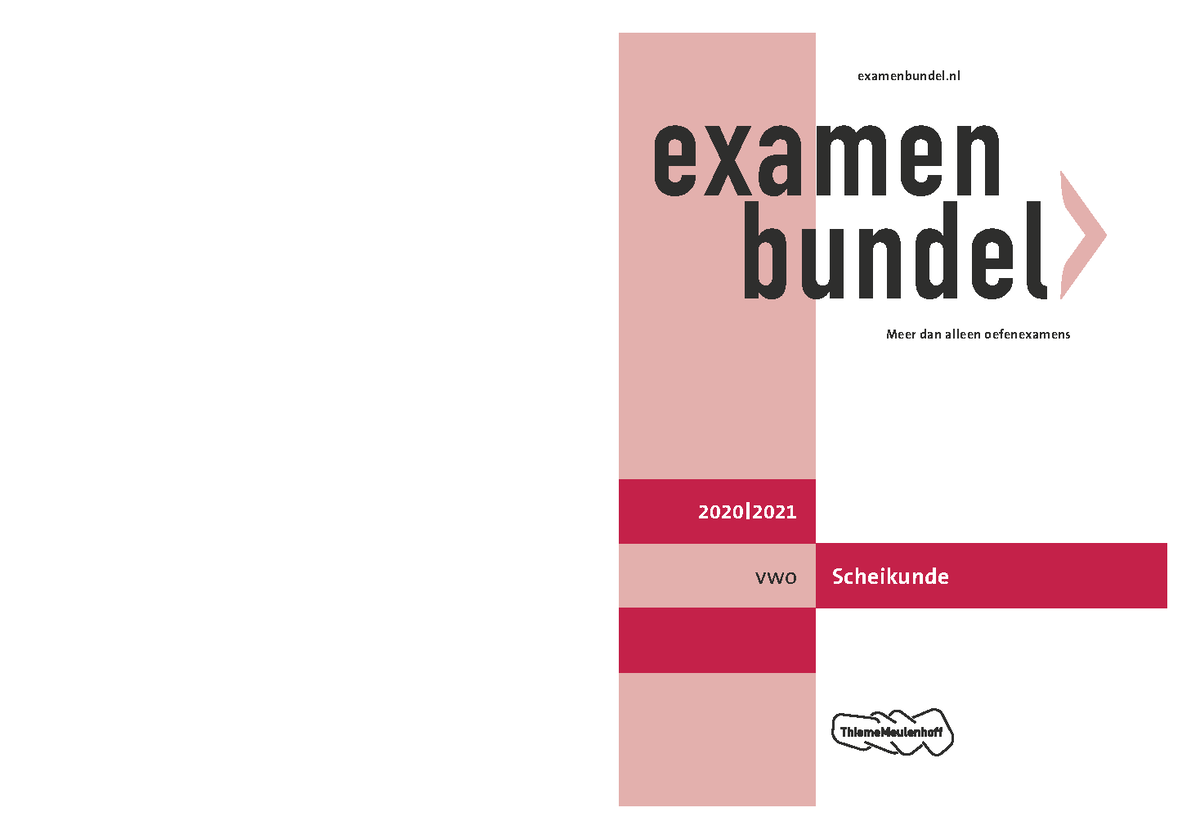 Scheikunde Examenbundel 2019 Vwo Examenbundel 2020 2021 Meer Dan Alleen Studeersnel
