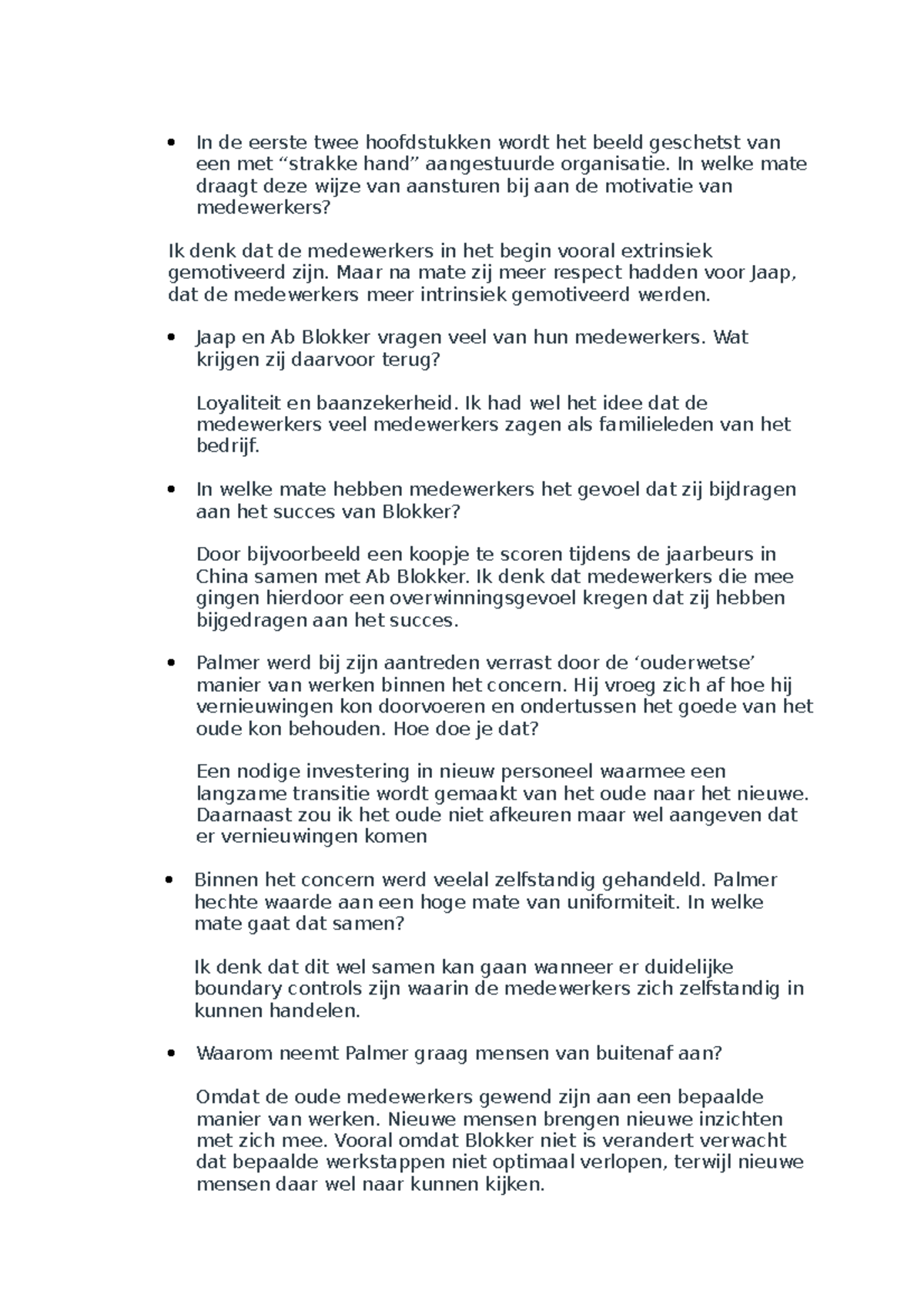 Vragen Blokker Week 5 Aantekeneningen Over Het Practium Die Zich Afspeelde In Het Acedemisch Jaar Studeersnel