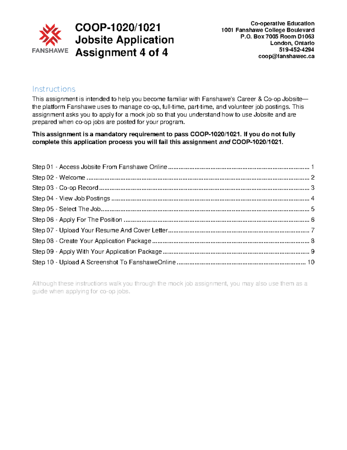 Co Operative Education Assignment 4 Jobsite Application Warning Tt Undefined Function 32 Studocu