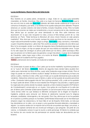 Resumen Del Libro Luces De Bohemia Luces De Bohemia Ramon Maria Del Valle Inclan Escena I Max Studocu