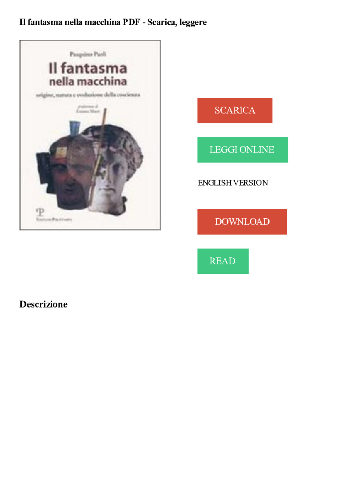 Il Fantasma Nella Macchina Pdf Scarica Leggere Scarica Leggi Online English Version Download Studocu