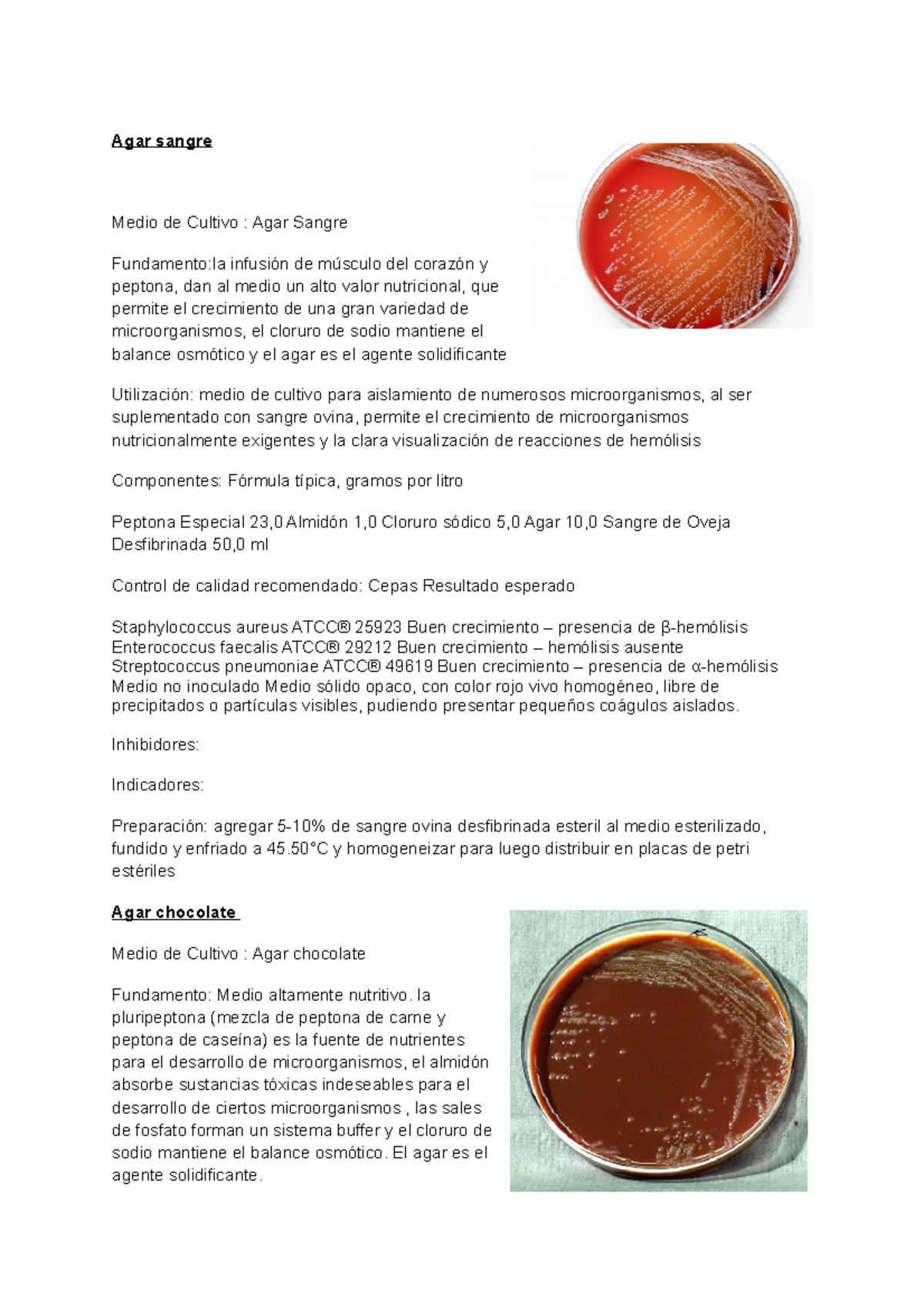 Agar Inhibidores Indicadores Preparacion Agregar 5 10 De Sangre Ovina Desfibrinada Esteril Al Studocu