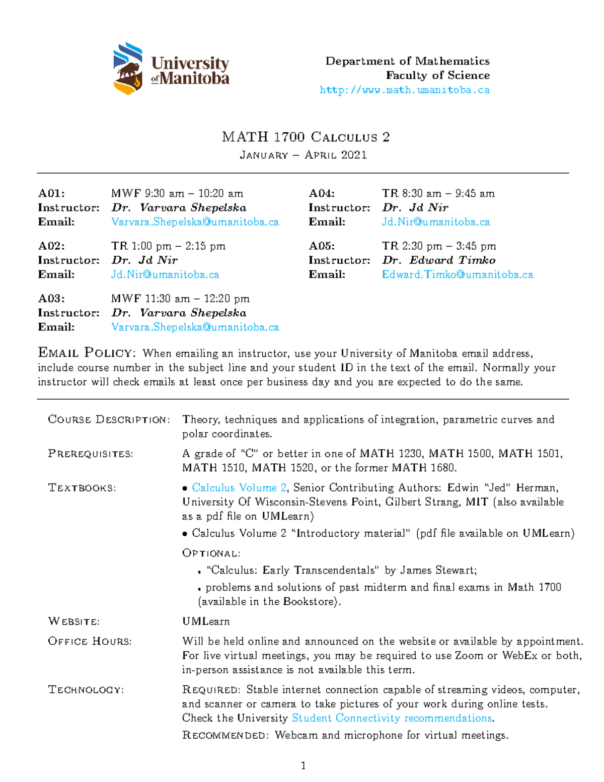 university of manitoba webmail
