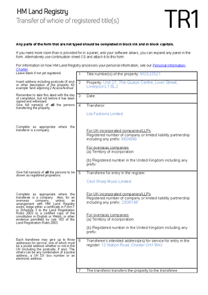 Workshop 14 Task 2 Tr1 Any Parts Of The Form That Are Not Typed Should Be Completed In Black Ink Studocu