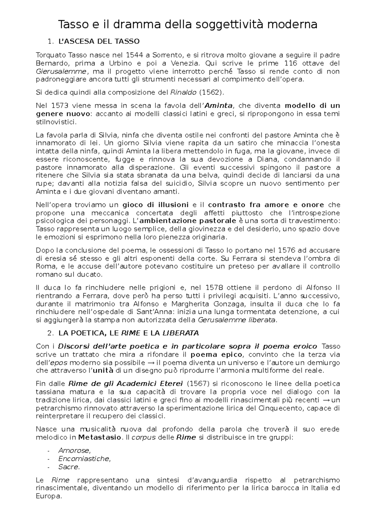 Riassunti Del Periodo A3 E B1 Del Libro Itinerari Nella Letteratura Italiana Da Dante Al Web Studocu