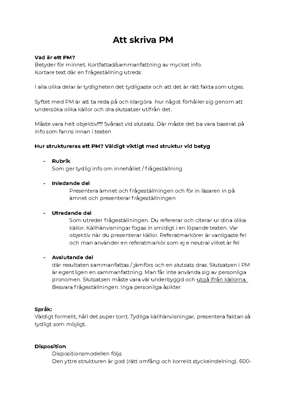 Att Skriva Pm Hur Man Skriver Ett Pm Att Skriva Pm Vad Ar Ett Pm Betyder For Minnet Studocu