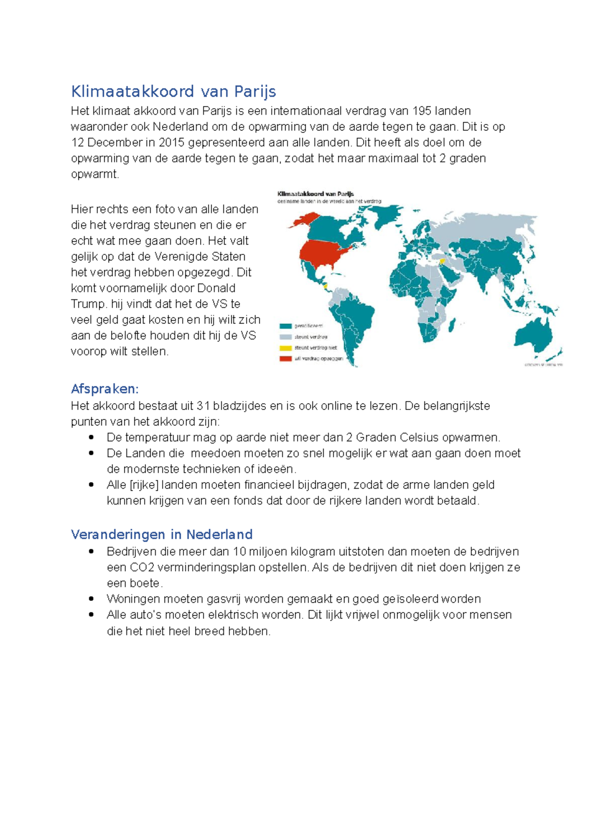 Klimaatakkoord Uitwerkingen Klimaatakkoord Van Parijs Het Klimaat Akkoord Van Parijs Is Een Studeersnel