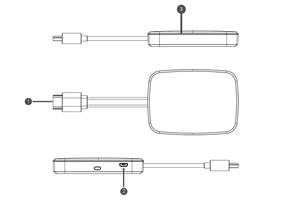 line drawing of viu mini device