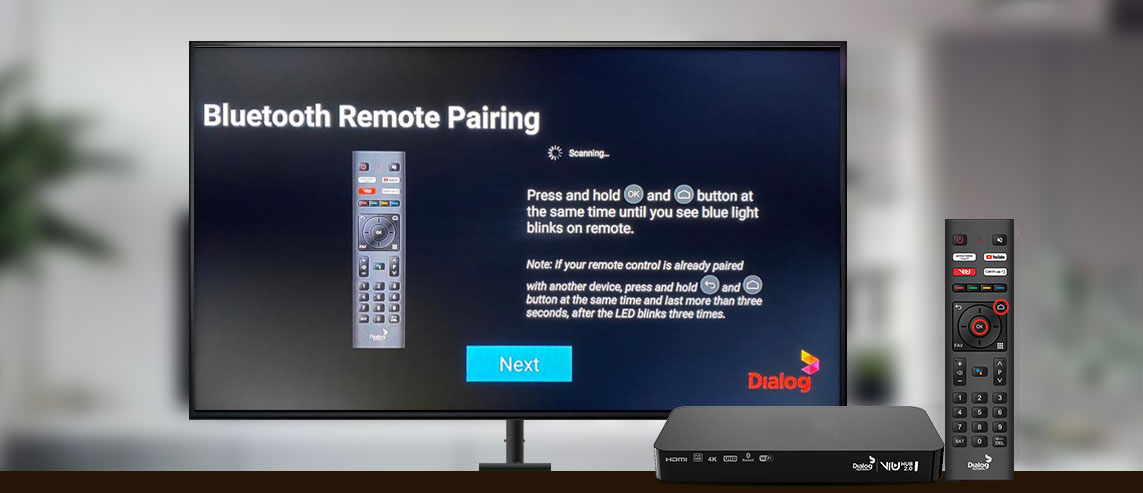 Pair the remote control with ViU Hub 2.0