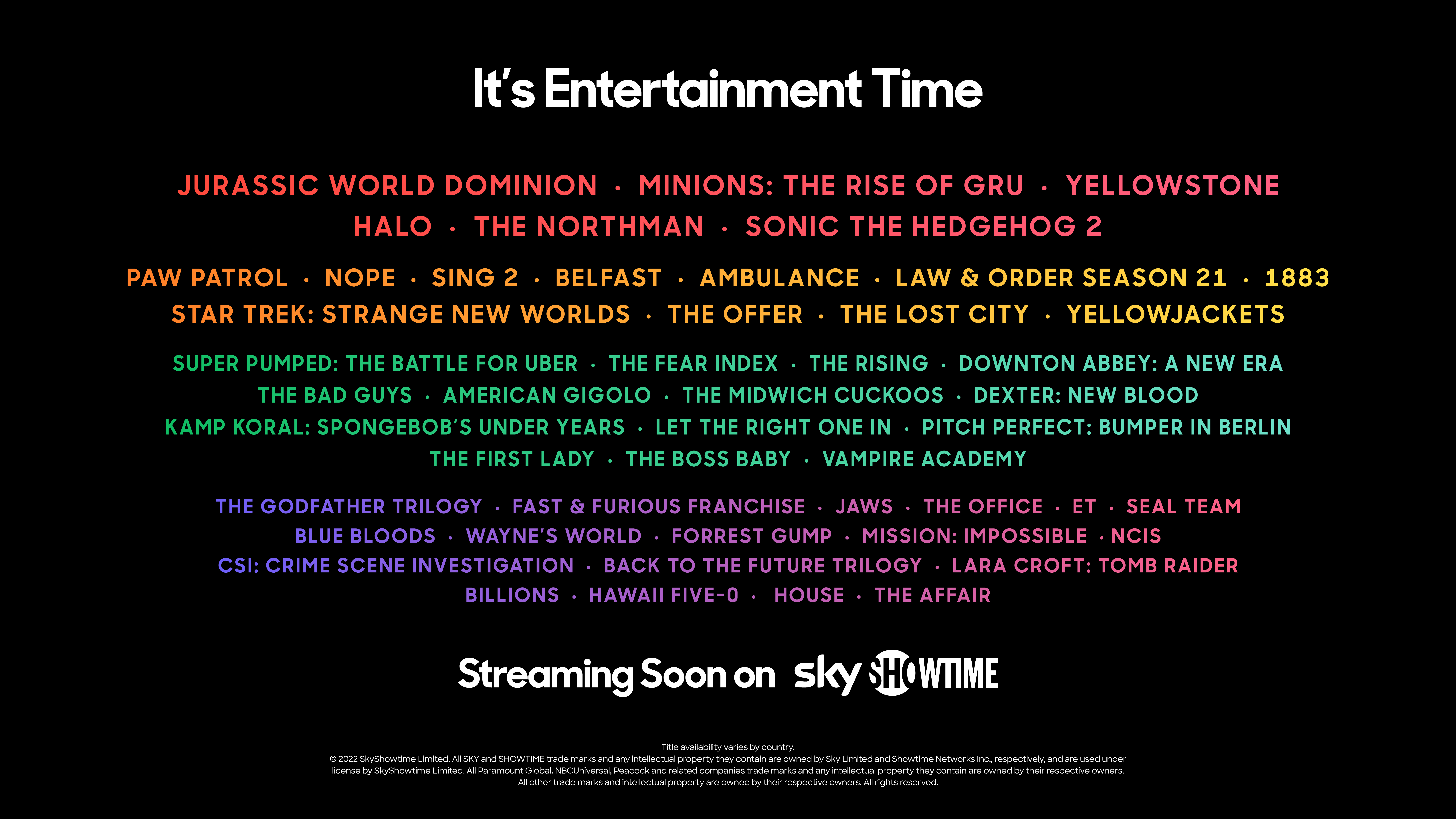 Skyshowtime Announces Official Launch Date And Content Line Up Skyshowtime Newsroom