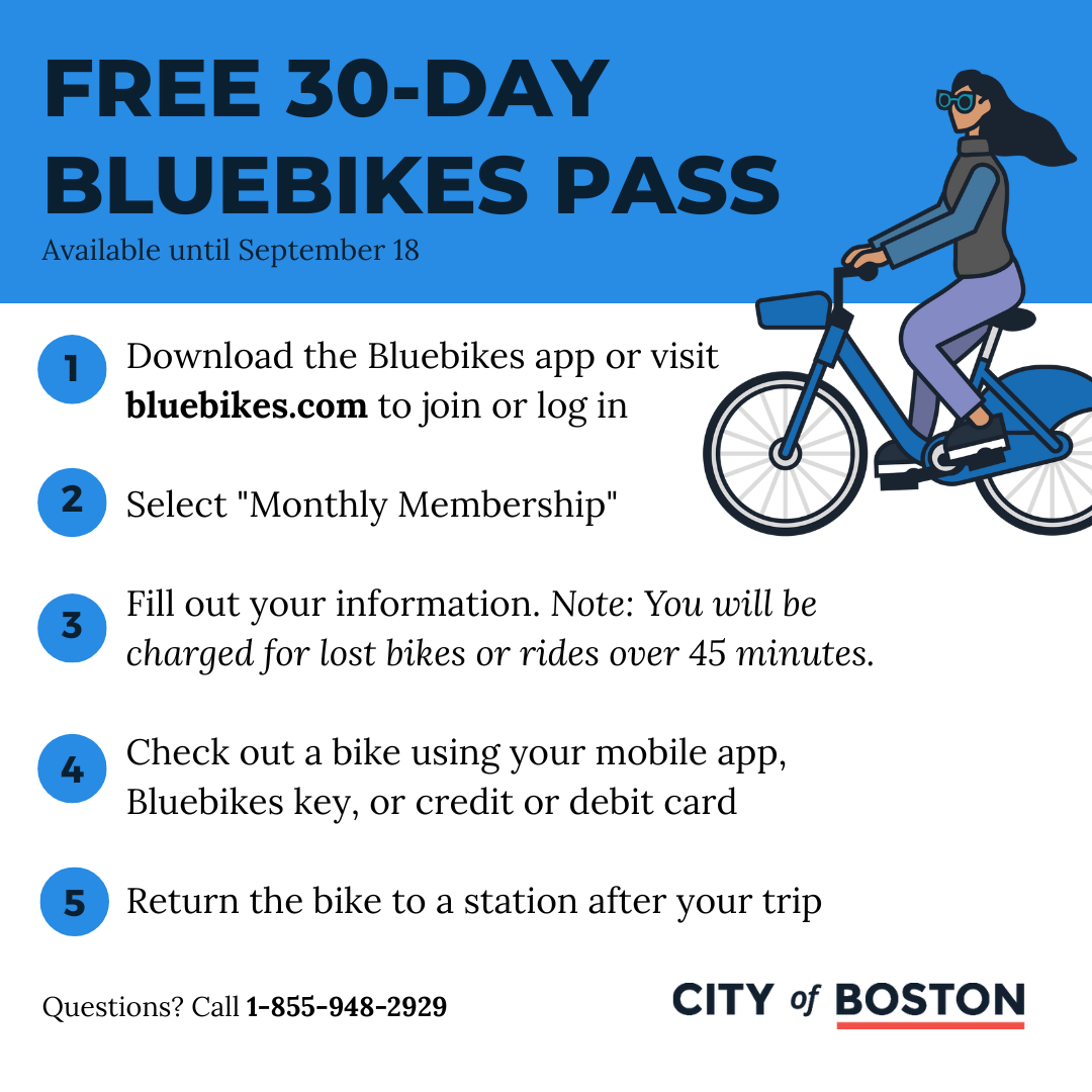 Free Bluebikes 30 Days Eng