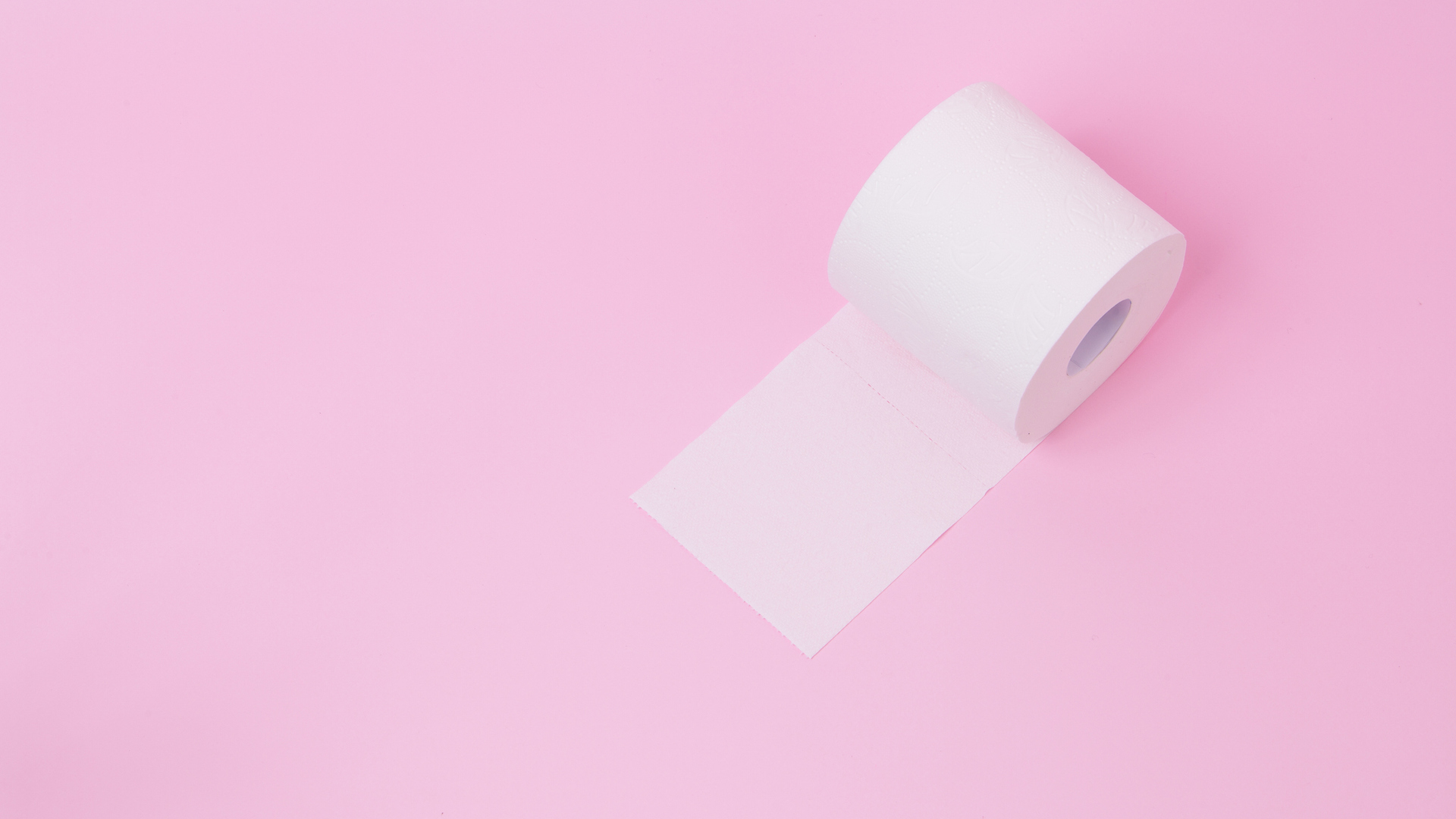 A roll of toilet paper